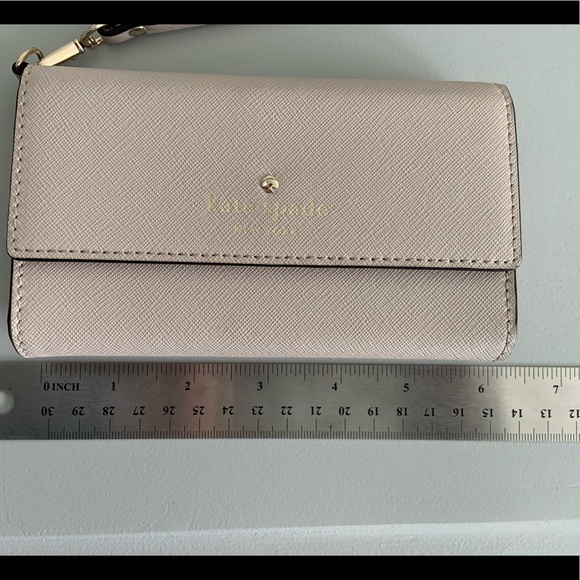 Kate Spade Gray Saffiano Leather Wristlet - Picture 4 of 4